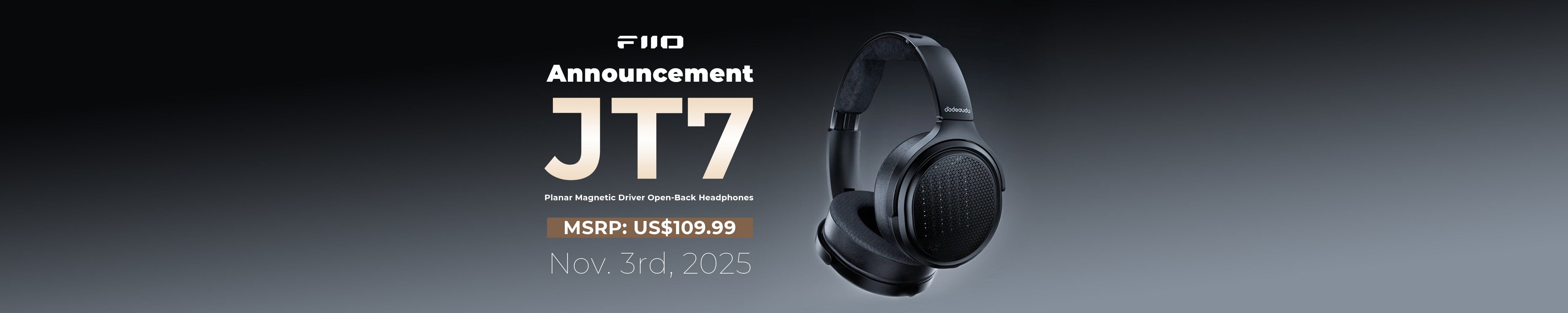 FiiO Presents JT7 Open-Back Planar Magnetic Driver Headphones