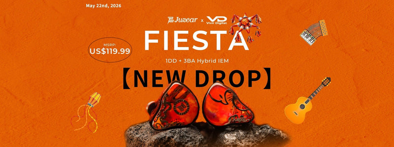 Juzear Presents FIESTA: A 1DD+3BA Hybrid IEM Designed in Collaboration with Vivir Digital