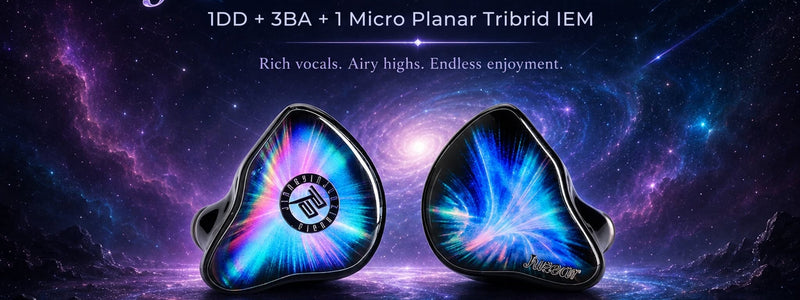 Juzear Presents Nebula: 1DD+3BA+1 Planar Advanced Five-Driver Hybrid IEMs