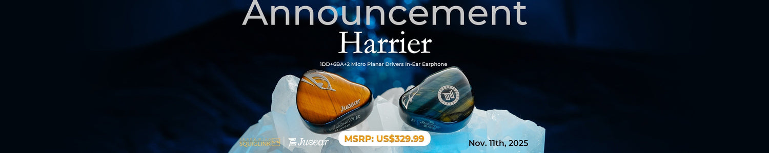 Juzear Unveils Harrier 1DD+6BA+2Micro Planar IEMs Tuned with Squiglink
