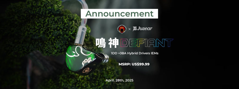 Juzear x Z Reviews Introduces Defiant 1DD+3BA Hybrid IEMs