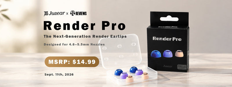 Juzear x Z Reviews Launches Render Pro Hybrid Liquid Silicone and Memory Foam Eartips