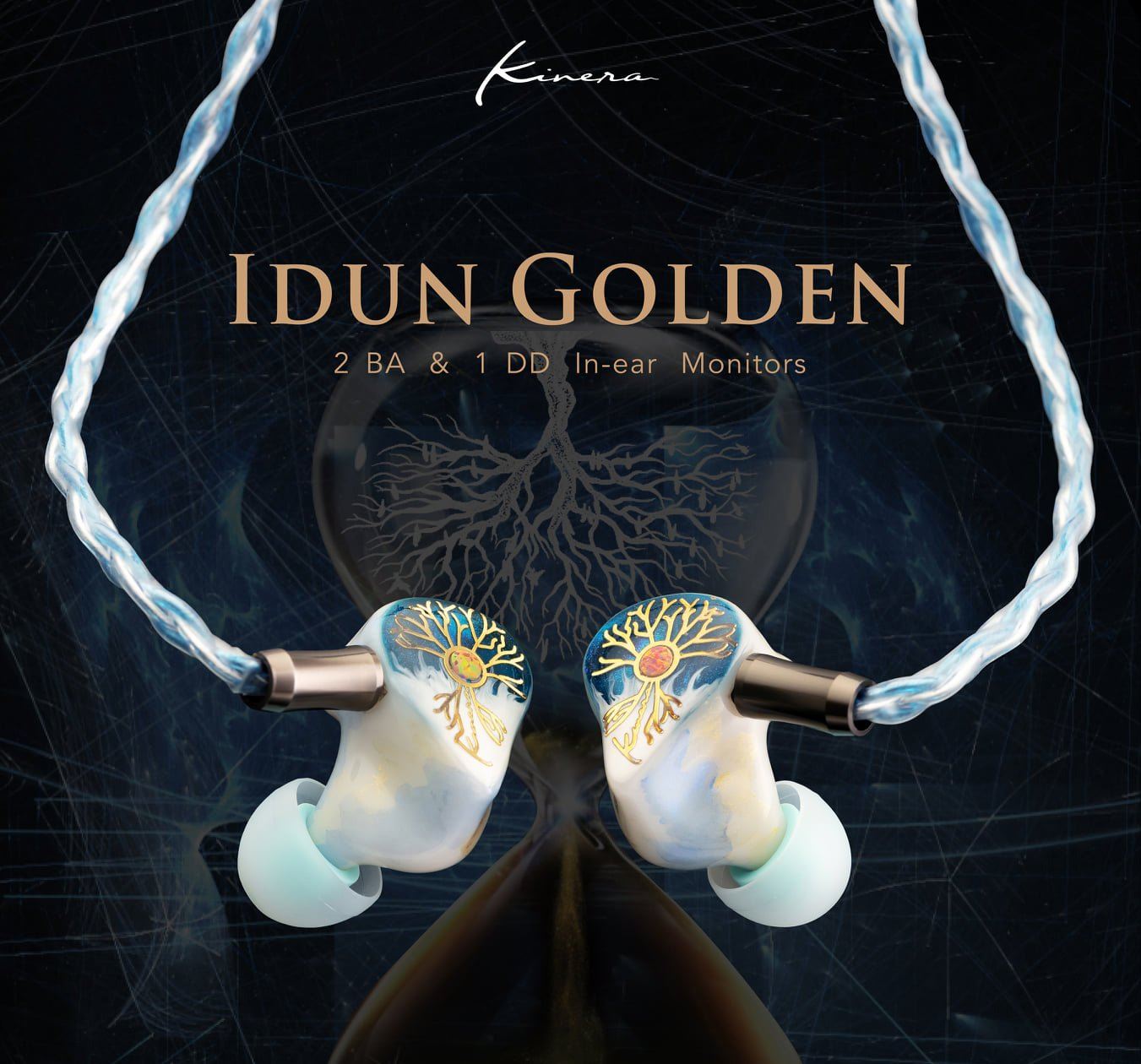Kinera IDUN Golden: Latest Triple Driver Hybrid IEMs With Handpainted Ear Shells