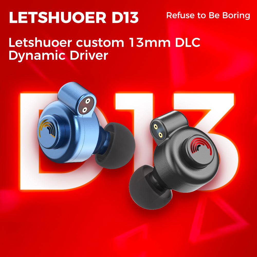 LETSHUOER D13 Single Dynamic Driver IEMs with DLC Diaphragm