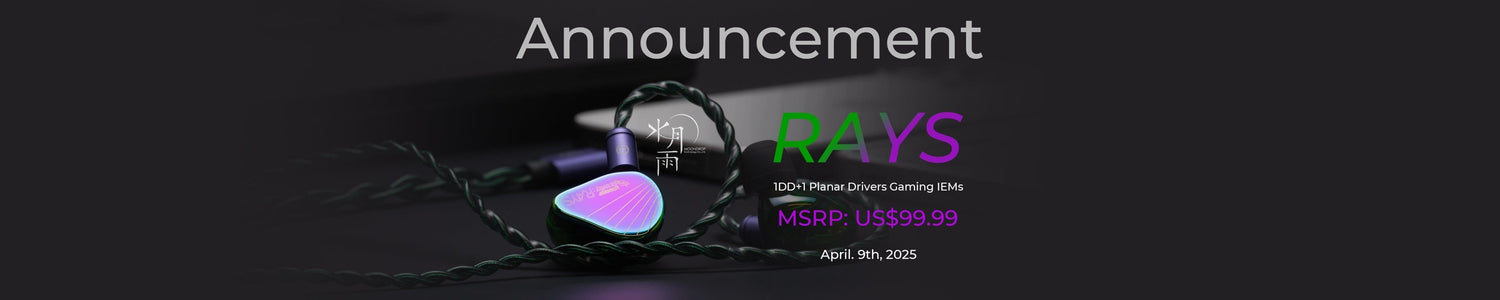 Moondrop Introduces "Rays": Brand New Gaming Series IEMs with 1DD+1Planar Driver Setup
