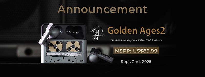 Moondrop Presents Golden Ages 2 Bluetooth V6.0 ANC TWS with Patented 13mm Annular Planar Driver