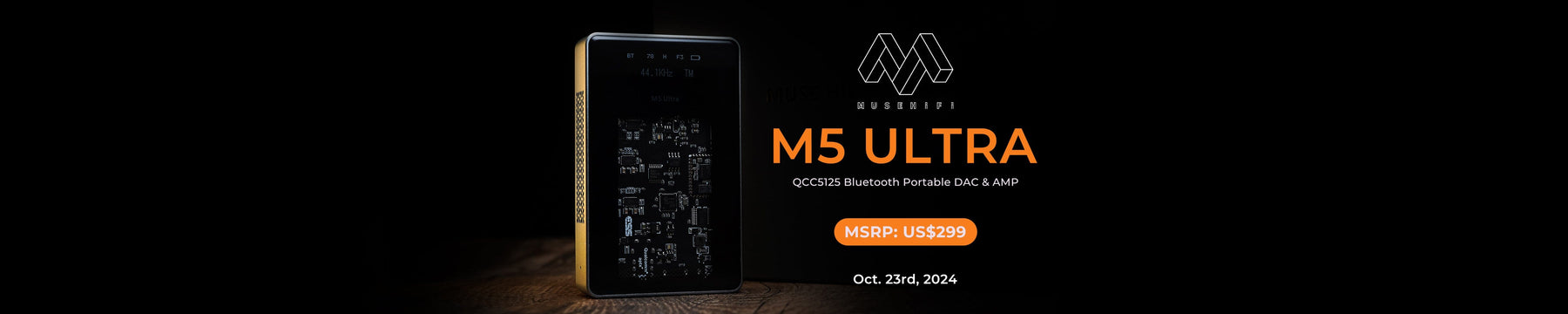 Muse HiFi Launches M5 Ultra Tube+Transistor Portable DAC/AMP