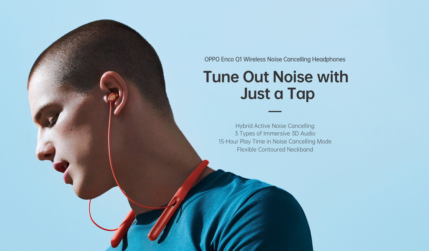 OPPO Enco Q1 first ANC Wireless Noise Cancelling headphones launched | Hifigo