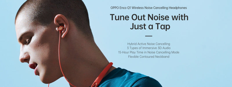 OPPO Enco Q1 first ANC Wireless Noise Cancelling headphones launched | Hifigo
