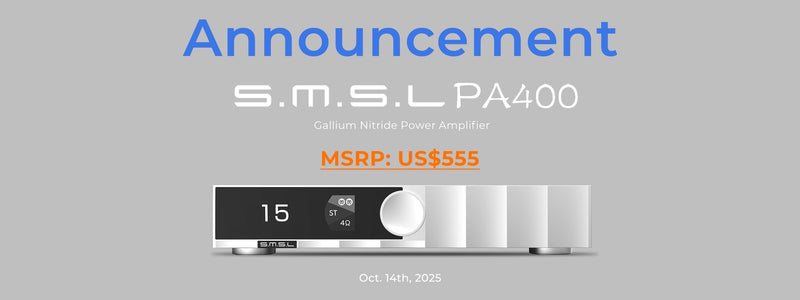 SMSL Presents PA400 Gallium Nitride(GaN) Power Amplifier