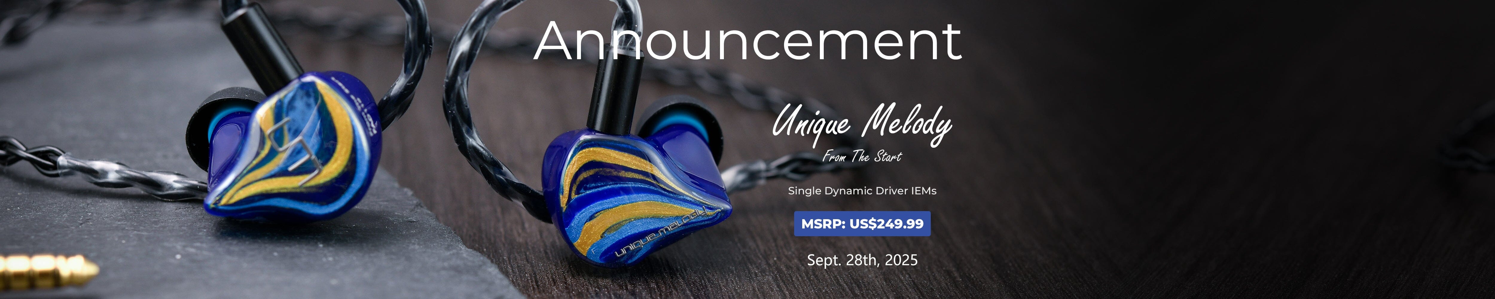 Unique Melody Launches From The Start Single Dynamic Driver IEMs