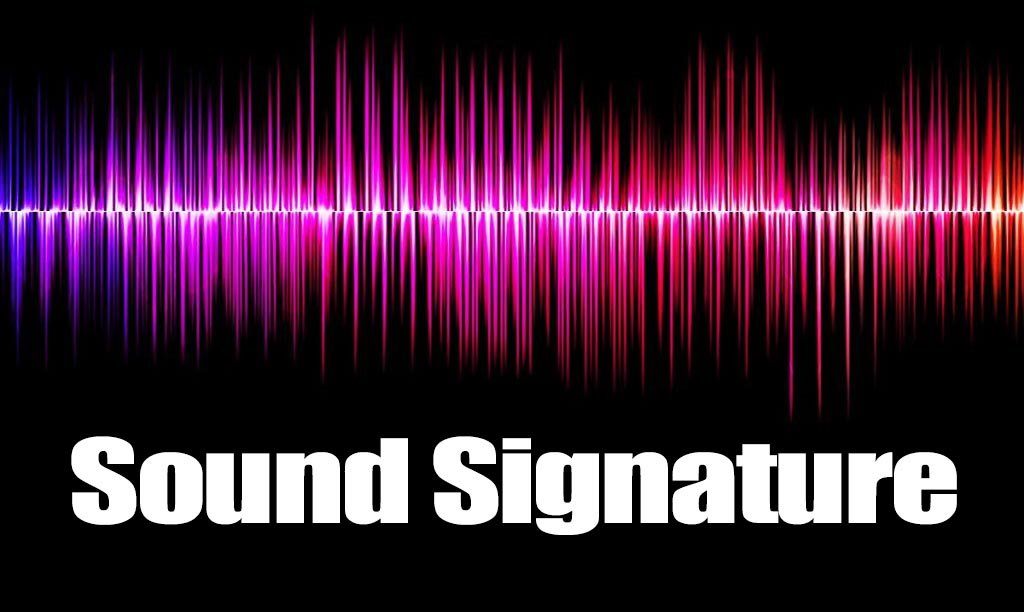 What does a V-shaped sound signature mean?