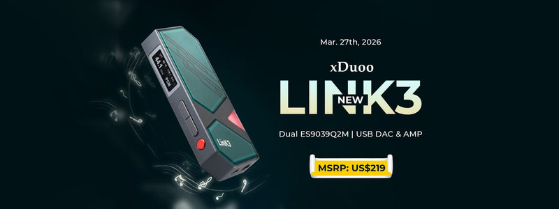 xDuoo Presents Link3 Dual ES9039Q2M Portable DAC/AMP with MicroSD Card Slot
