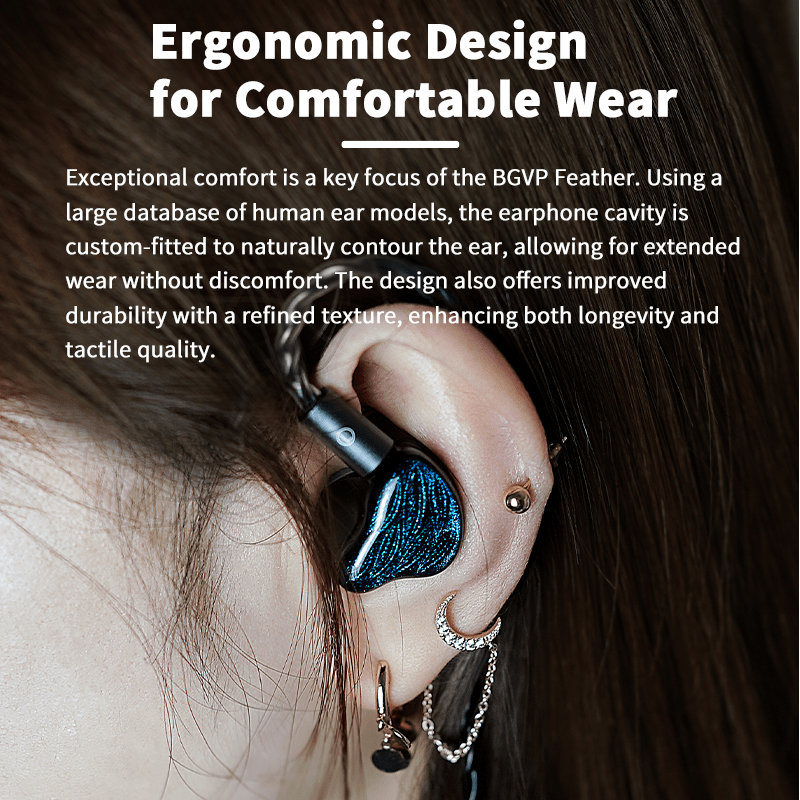 BGVP Feather (4BA+1DD) 有線イヤホン BGVP Feather」 Knowles製BAを含む4BA+1DD構成、ケーブルや付属