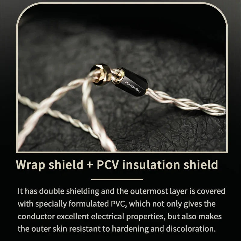 BGVP Gold Rose 0.78 4.4mm HiFi Earphone Cable HiFiGo 