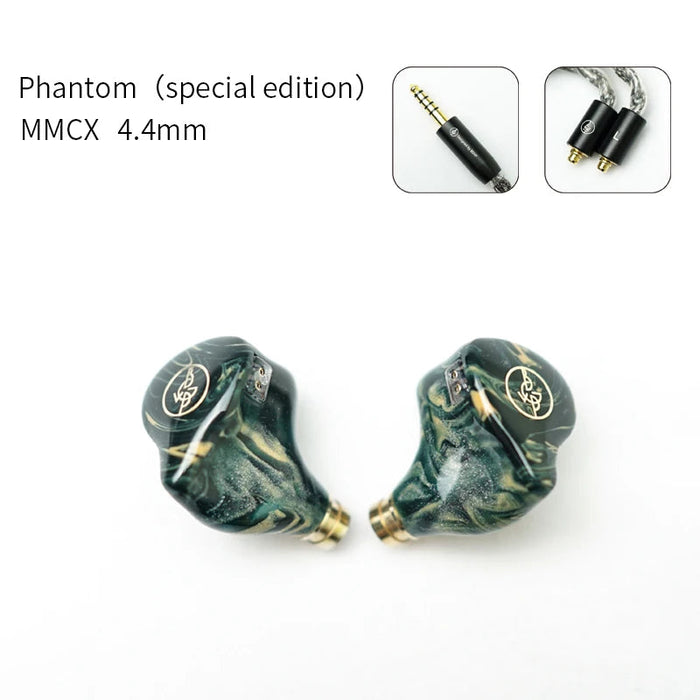 BGVP Phantom Special Edition 2BA + 2DD + 2EST + 2BCD Flagship In-Ear Monitors HiFiGo Special Edition-mmcx 4.4mm 