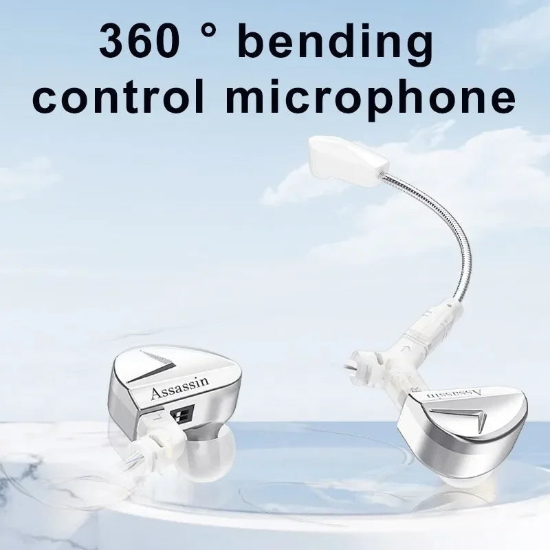 CVJ Assassin Silver 1BA+1DD+1Vibration Driver Unit In-Ear Monitors HiFiGo 