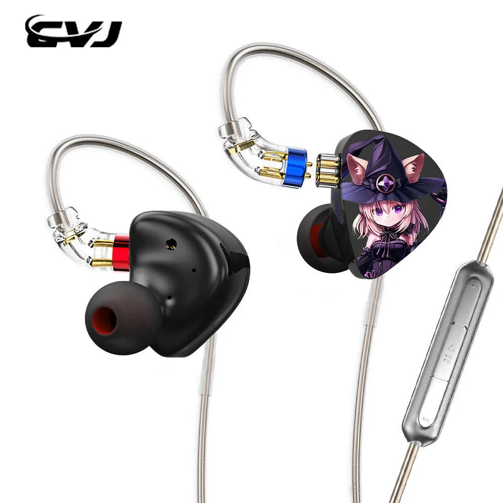 CVJ Night Elf 6mm+10mm Dual Dynamic+8mm Dynamic DLC IEMS HiFiGo Night Elf with mic 