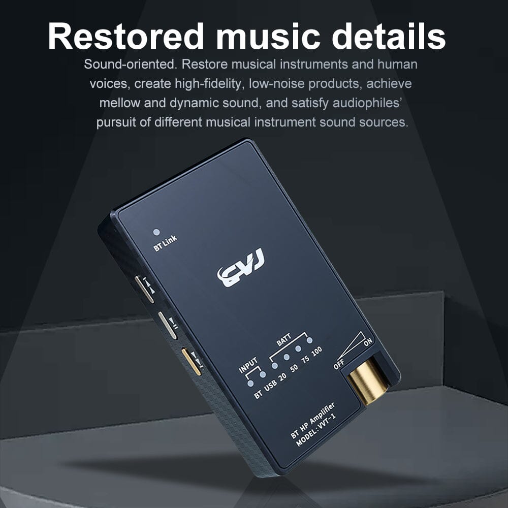 CVJ VVT-1 Dual ES9039Q2M Portable Bluetooth 5.3 Decoding Headphone Amplifier HiFiGo 