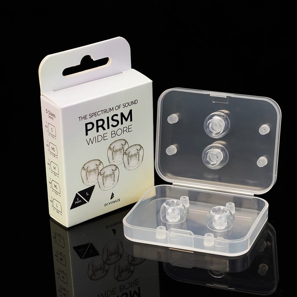 Divinus Prism Wide Bore LSR Eartips For 4-6mm Nozzle Divinus Prism Wide Bore 1 Pair (L) 