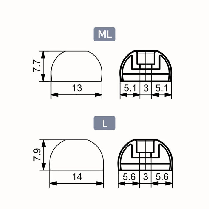 Divinus Velvet APP Eartips For 3mm-5mm Nozzle HiFiGo 