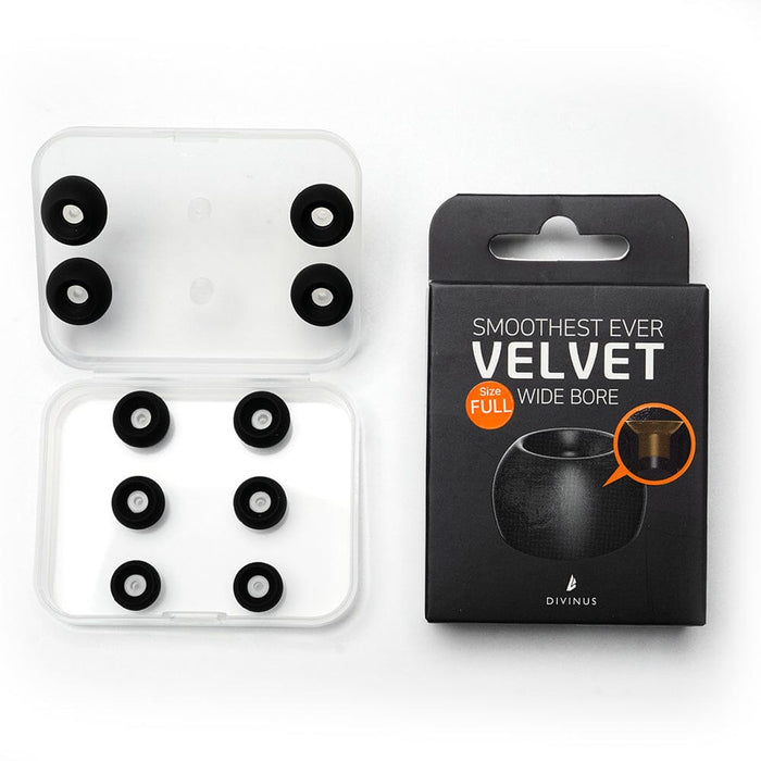 DIVINUS Velvet Wide Bore Silicone Eartips For 4-6mm Nozzle HiFiGo Velvet Wide Bore-Full (5 Sizes-Per Size 1 Pair) 