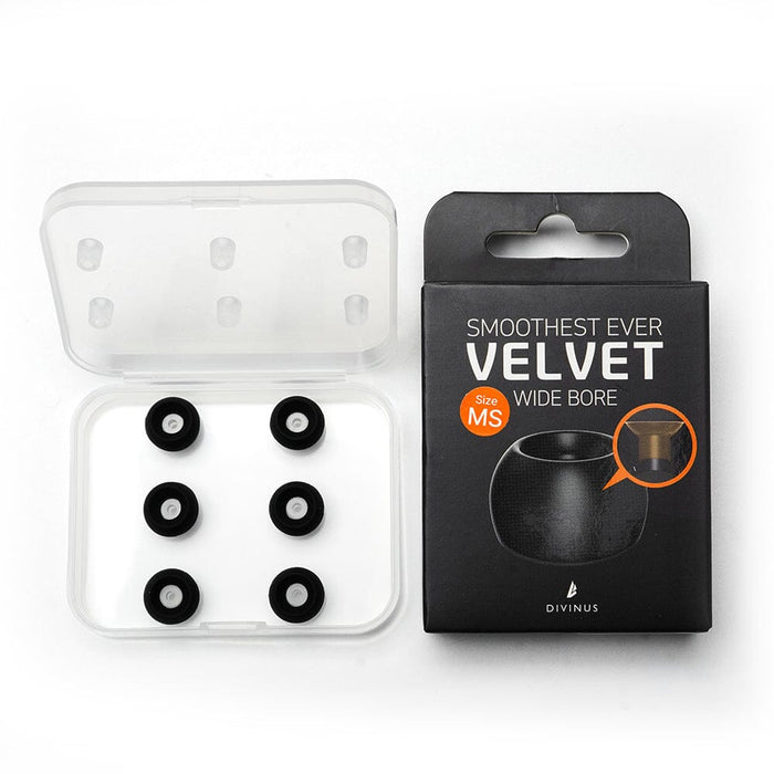 DIVINUS Velvet Wide Bore Silicone Eartips For 4-6mm Nozzle HiFiGo Velvet Wide Bore-MS(3 Pairs) 