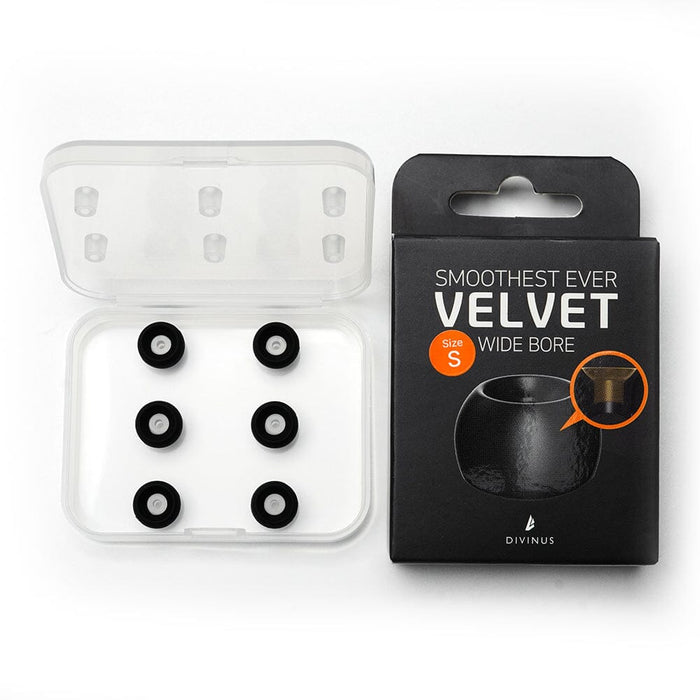 DIVINUS Velvet Wide Bore Silicone Eartips For 4-6mm Nozzle HiFiGo Velvet Wide Bore-S(3 Pairs) 