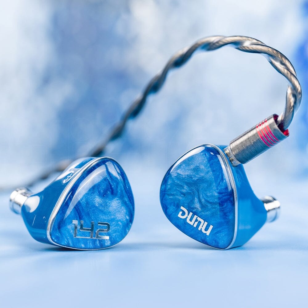 DUNU 142 有線イヤホン 青 DUNU DN142 1DD + 4BA + 2 Planar Tribrid Drivers IEMs