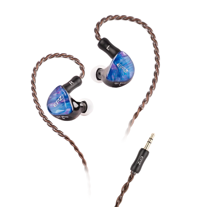 EPZ Q1 Pro/Q1Pro 10mm LCP+PU Composite Diaphragm HiFi In-Ear Earphones HiFiGo Q1Pro-Blue(No Mic) 