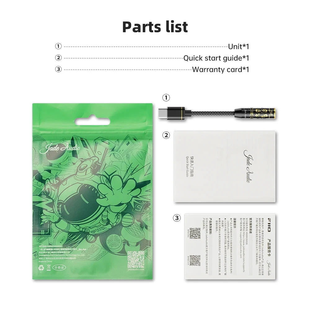 FiiO JIEZI USB Type C to 3.5mm DAC & Headphone Amplifier FiiO 