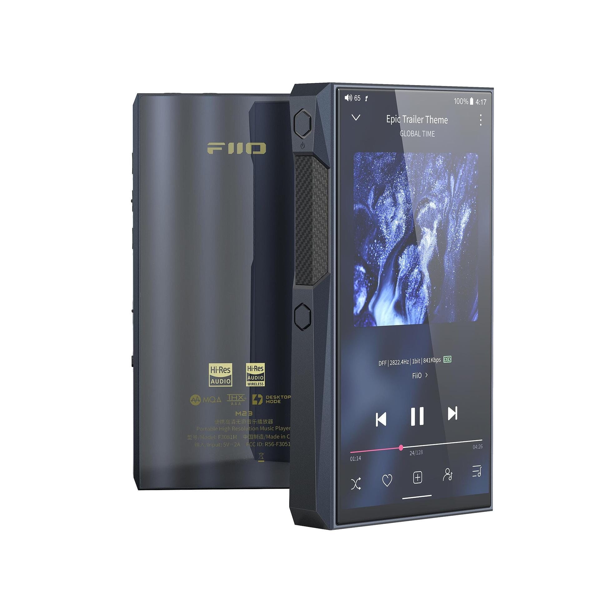 FiiO M23 Hi-Res Music Player And USB DAC With AK4191EQ+AK4499EX - Dark Blue (Open Box)