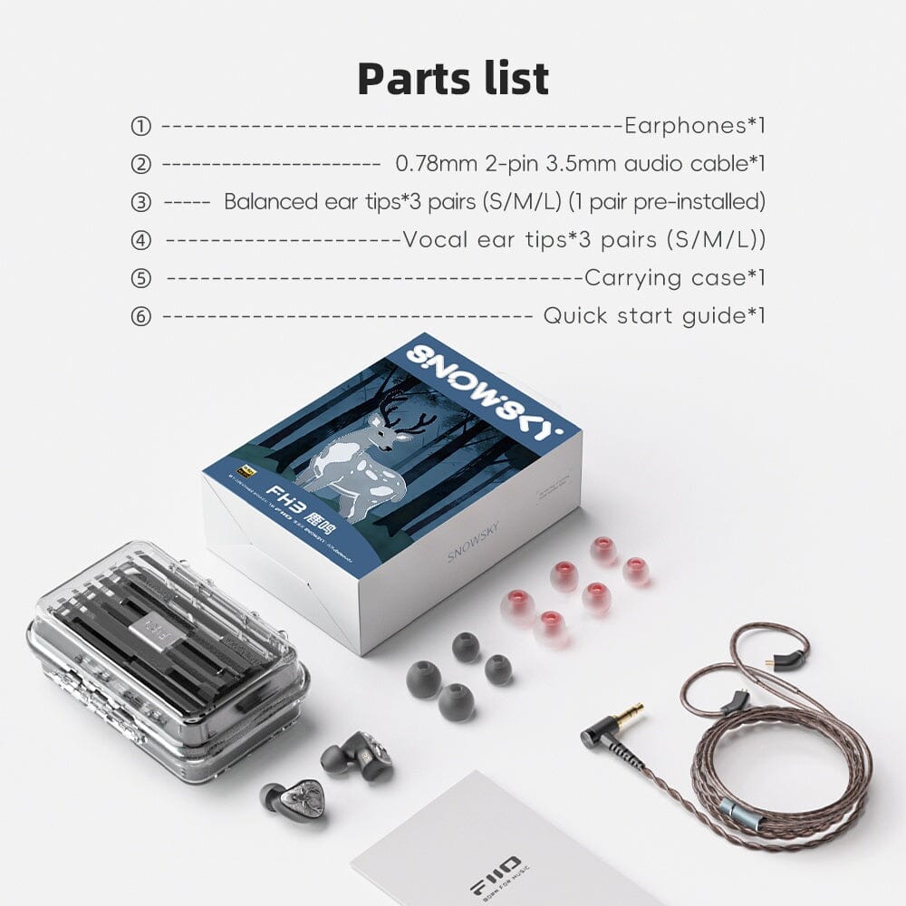 FiiO SNOWSKY FH3 LUMI 1DD + 2BA Hybrid IEMs FiiO 
