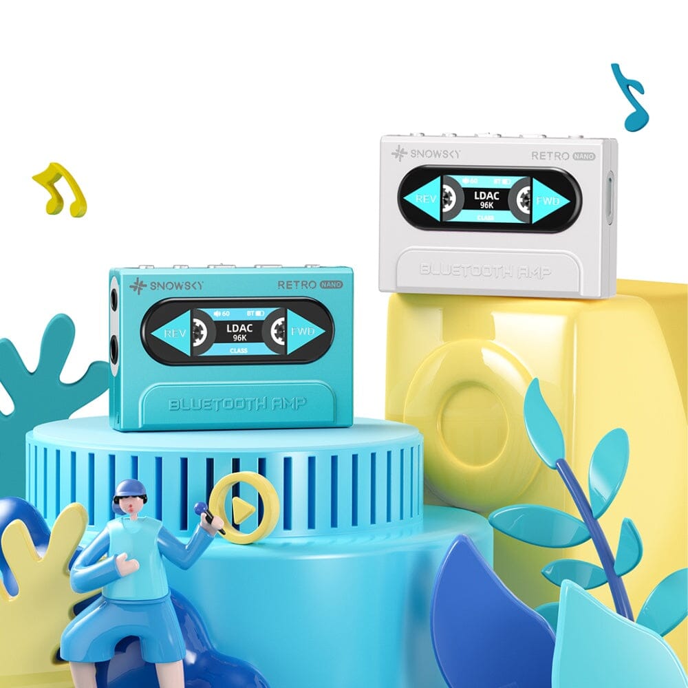 FIIO sky RETRO NANO Blue ヘッドホンアンプ FiiO SNOWSKY Retro Nano Bluetooth 5.1 DAC & Headphone Amplifier