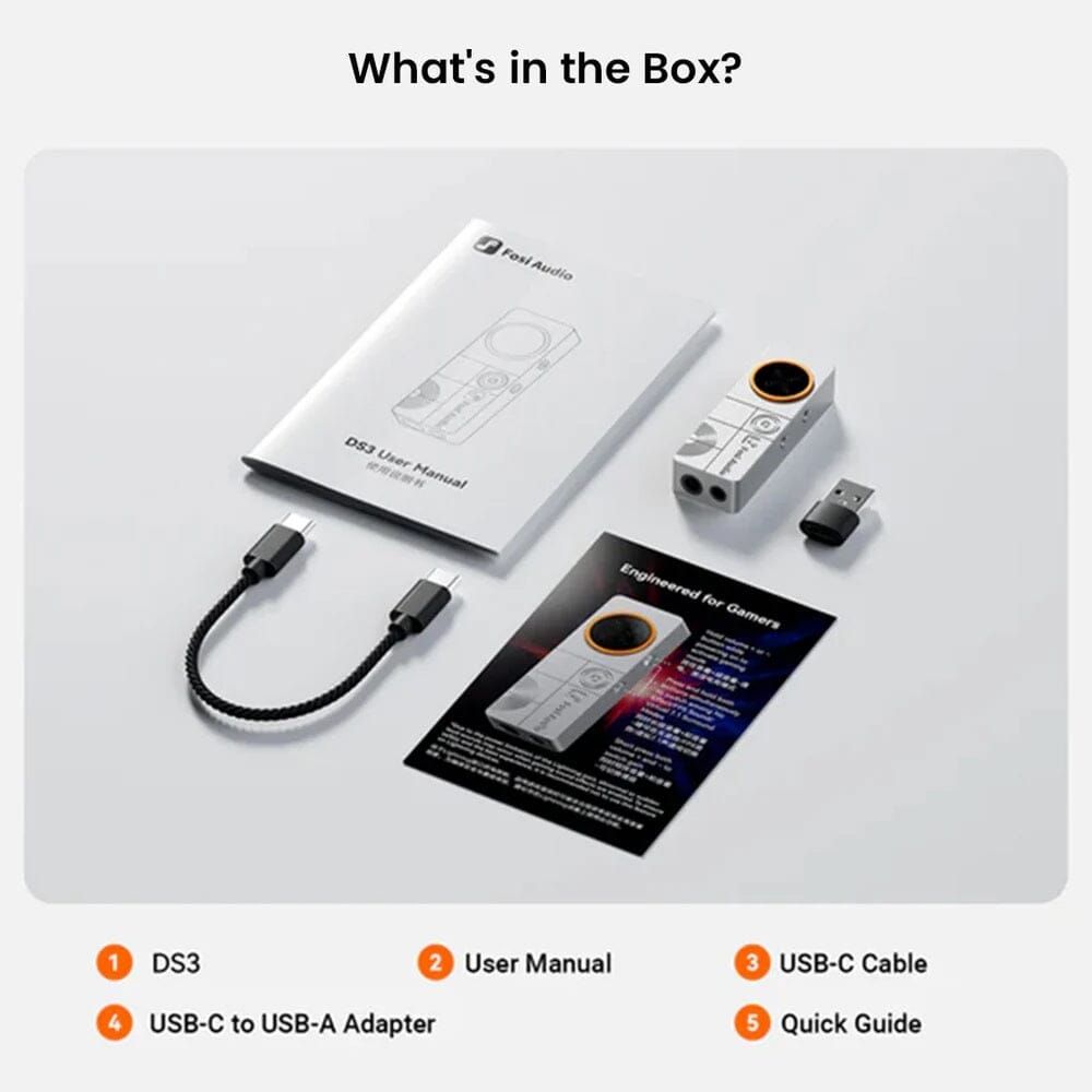 【ほぼ未使用】Fosi Audio DS3 USB DAC Fosi Audio DS3 ES9039Q2M Portable DAC & AMP