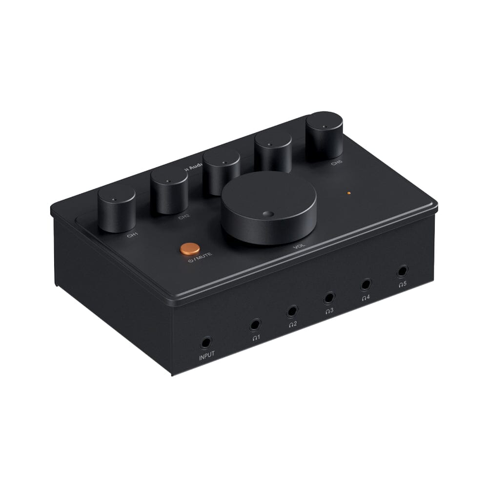 Fosi Audio PH05 5 Channel Desktop Headphone Splitter/Amplifier HiFiGo PH05-US Plug 