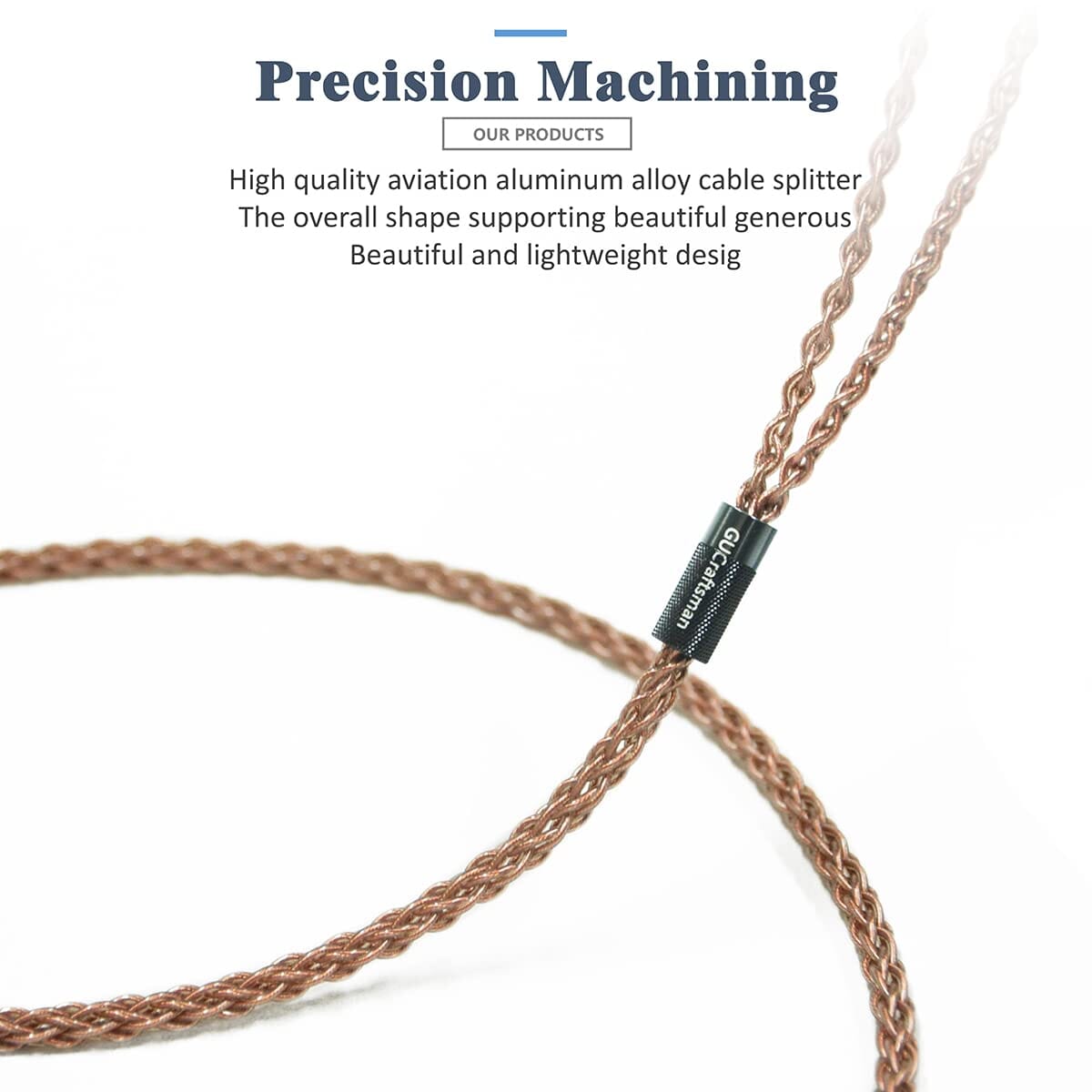 GUCraftsman 6N Single Crystal Copper Upgrade Headphones Cables For Meze 99 Classics 99 Neo 99 Noir HiFiGo 