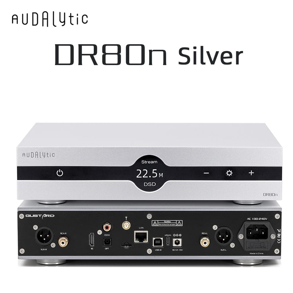 Gustard Audalytic DR80 / DR80N Discrete R2R Streamer DAC Audalytic DR80N Silver 
