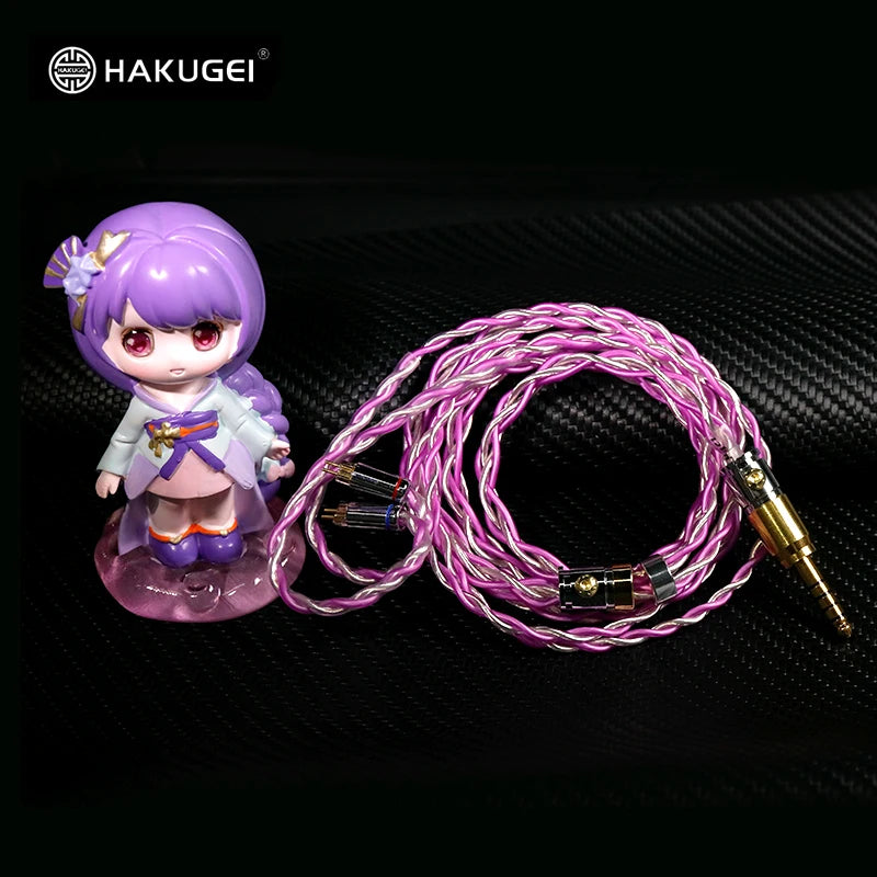 HAKUGEI Dragon Princess / Ziyan Litz Silver-plated 7N Single Crystal Copper Upgraded Headphone Cable HiFiGo 
