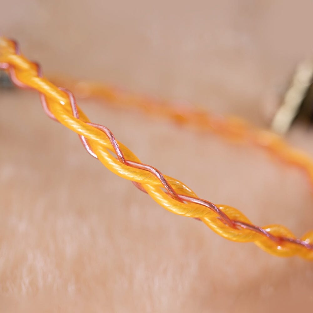 HAKUGEI Orange Rainbow Teflon Shielded Silver Plated TN OCC Ungrade Earphone Cable HiFiGo 