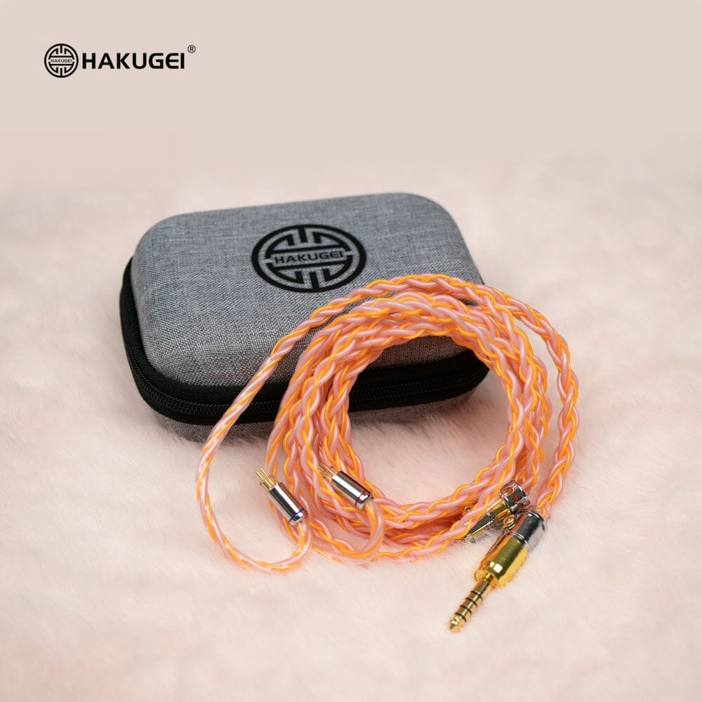 Hakugei Pink Haze Moon Silver-plated 7Nocc Earphone Upgrade Cable HiFiGo 