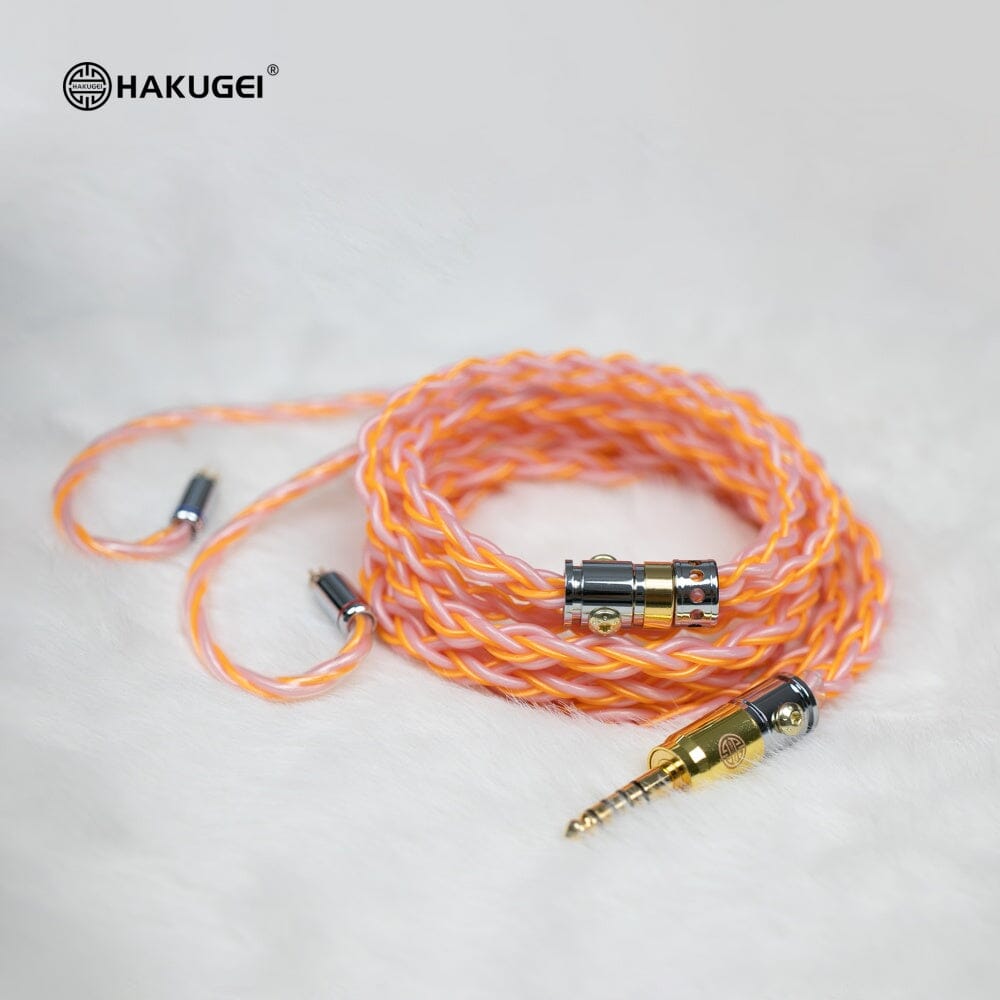 Hakugei Pink Haze Moon Silver-plated 7Nocc Earphone Upgrade Cable HiFiGo 