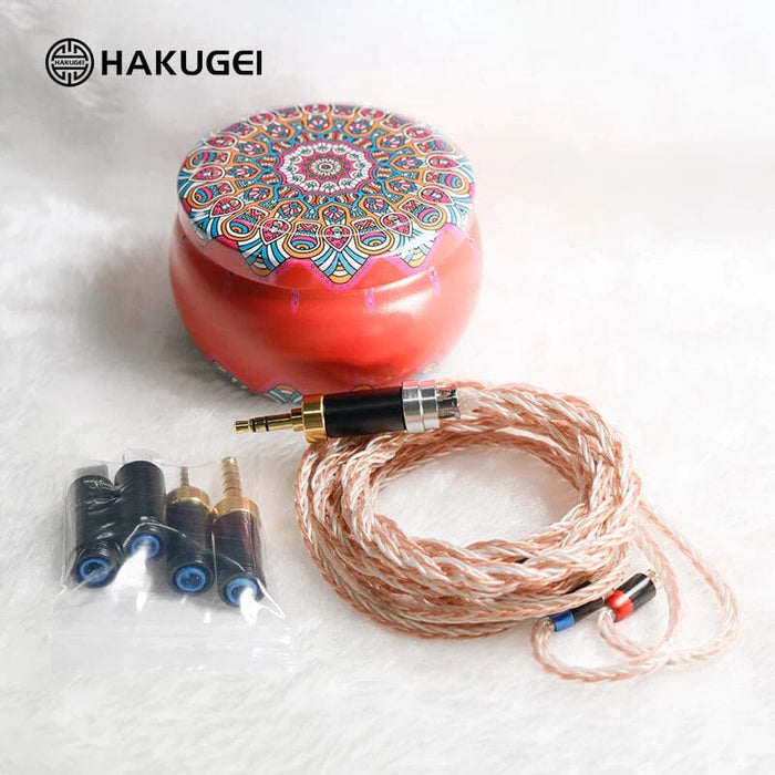 HAKUGEI Straw God Litz OFC & Silver Plated Mixed Braided Earphone Cable HiFiGo 2.5mm-2pin 
