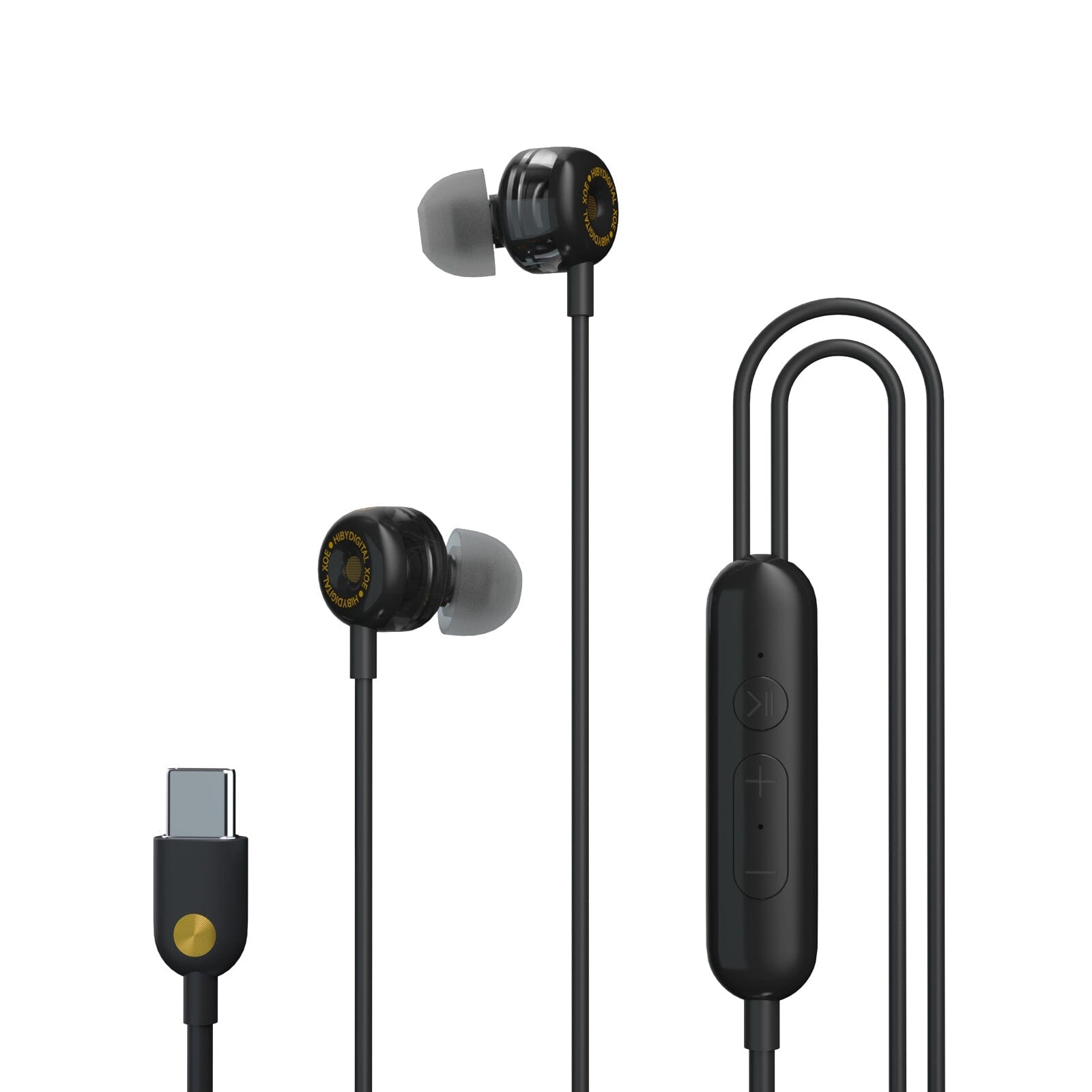 HiBy Digital XOE 8mm DLC Diaphragm Dynamic Driver Biult-in ES9270C HiFi Earphones HiFiGo XOE-Type-C-Black 