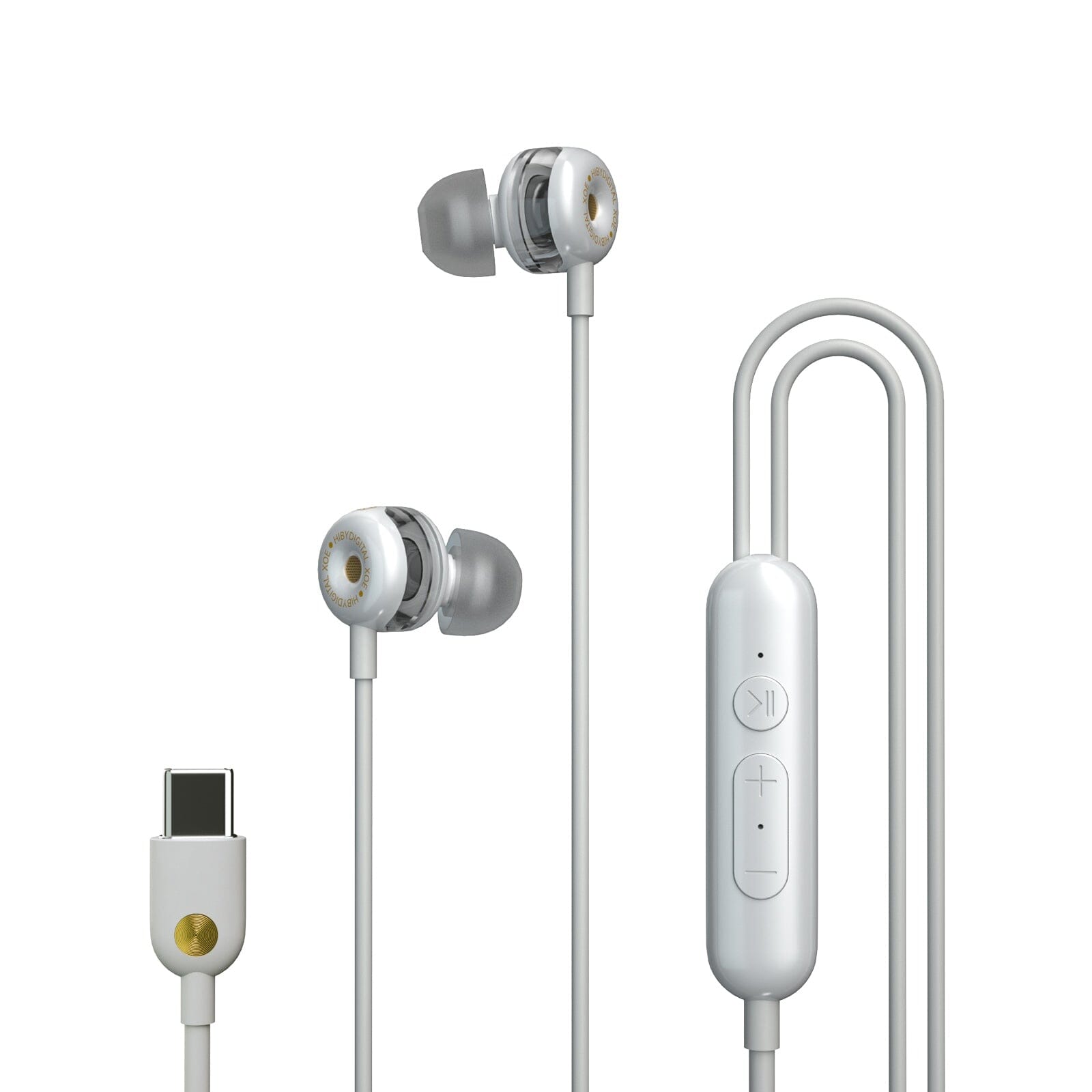 HiBy Digital XOE 8mm DLC Diaphragm Dynamic Driver Biult-in ES9270C HiFi Earphones HiFiGo XOE-Type-C-White 