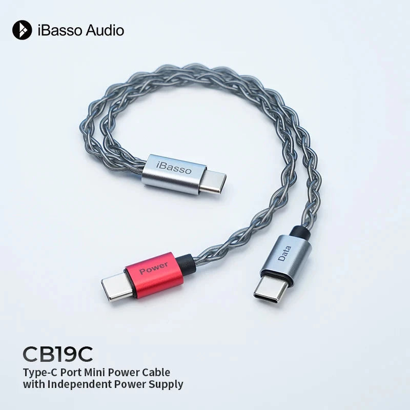 iBasso CB19C USB-C Cable Dongle Separate Power Cable Type-C TO C Support DAC Decoder HiFiGo 