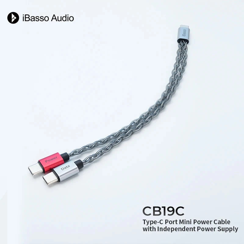 iBasso CB19C USB-C Cable Dongle Separate Power Cable Type-C TO C Support DAC Decoder HiFiGo 