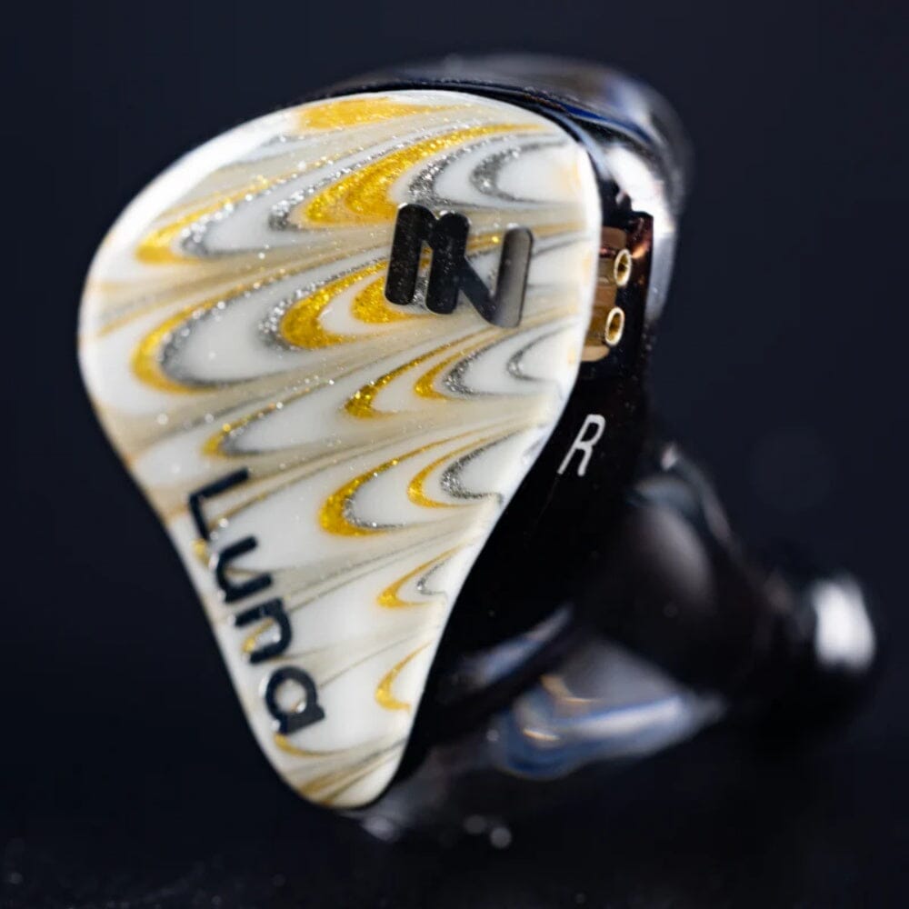 INTUAURA Luna Series Plume Flagship High-Performance Dual Cavity Dynamic Driver In-Ear Monitors HiFiGo Pume White 
