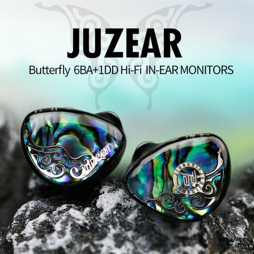 JUZEAR Butterfly 61T 6BA+1DD Hi-Fi In-Ear Monitors HiFiGo 