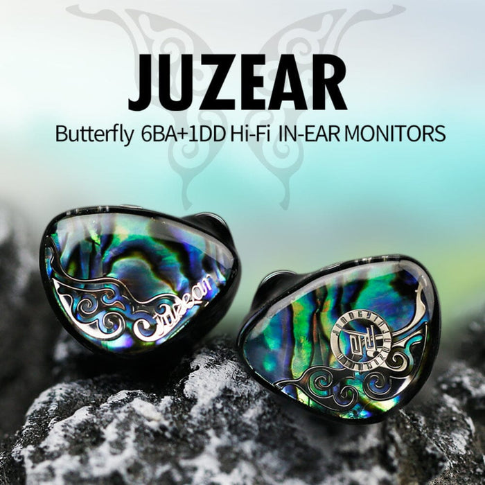 JUZEAR Butterfly 61T 6BA+1DD Hi-Fi In-Ear Monitors HiFiGo Butterfly 61T-3.5mm 